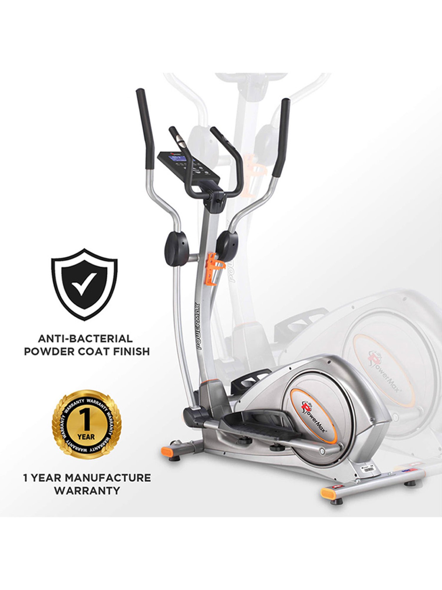 PowerMax Fitness EH-750 Elliptical Trainer (Silver)
