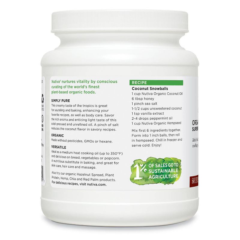 Nutiva Virgin Organic Coconut Oil - 54oz