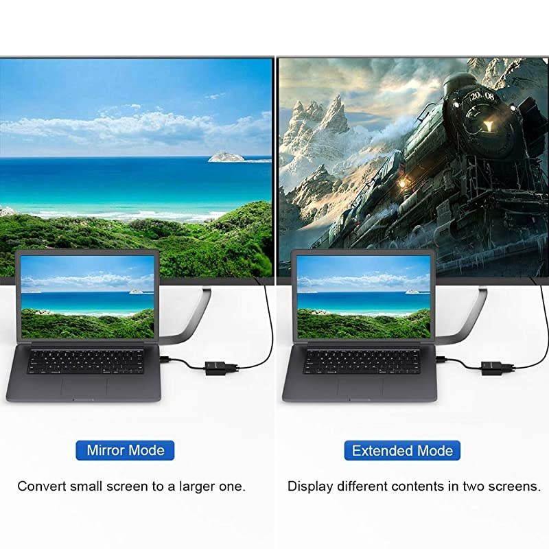 HDMI to VGA, Gold-Plated HDMI to VGA Adapter (Male to Female) Compatible with Computer,Desktop,Laptop,PC,Monitor,Projector,HDTV, Chromebook,Raspberry Pi,Roku,Xbox and More(Black)