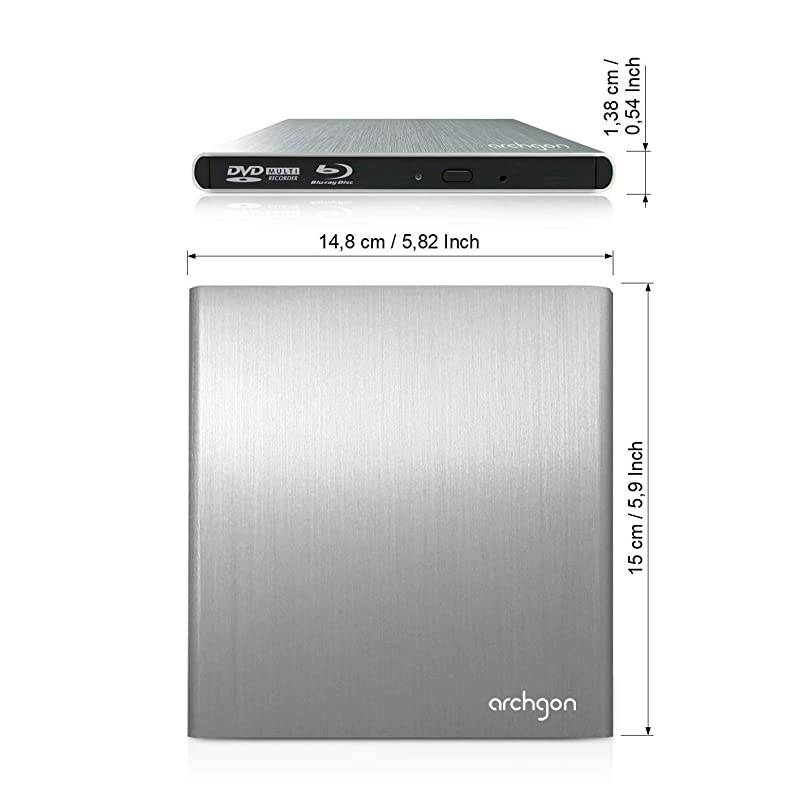 Aluminum External USB BluRay Writer Super Drive for Apple MacBook Air Pro iMac