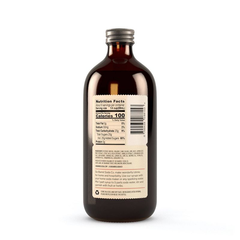 Six Barrel Soda Co. Cola Six Soda Syrup - 16.9fl oz