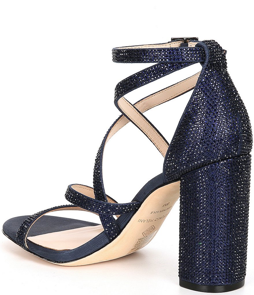 Antonio Melani Hazlyn Satin Rhinestone Embellished Strappy Dress Sandals