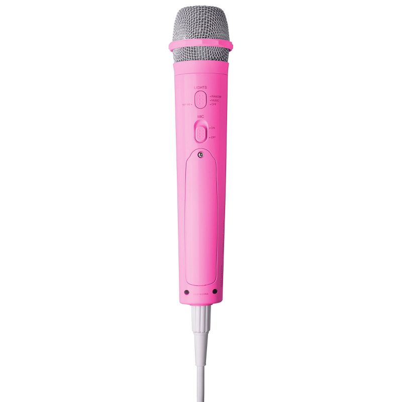 Singing Machine Disco Lights Wired Microphone - Pink