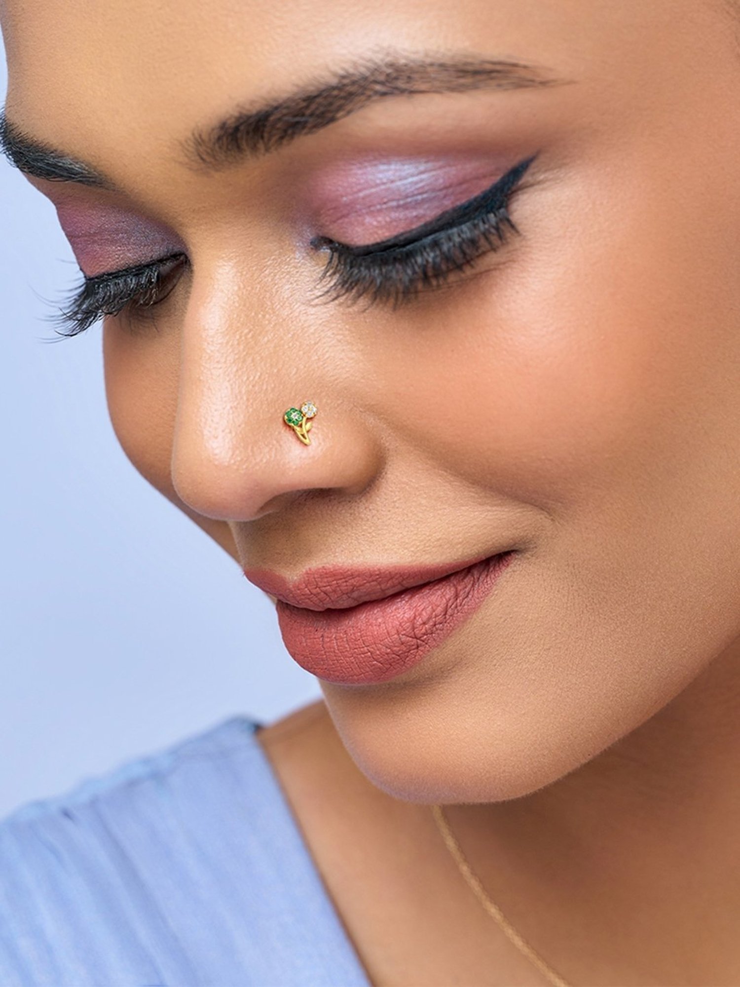 Joyalukkas 22k Dual Blossom Gold Nosepin for Women