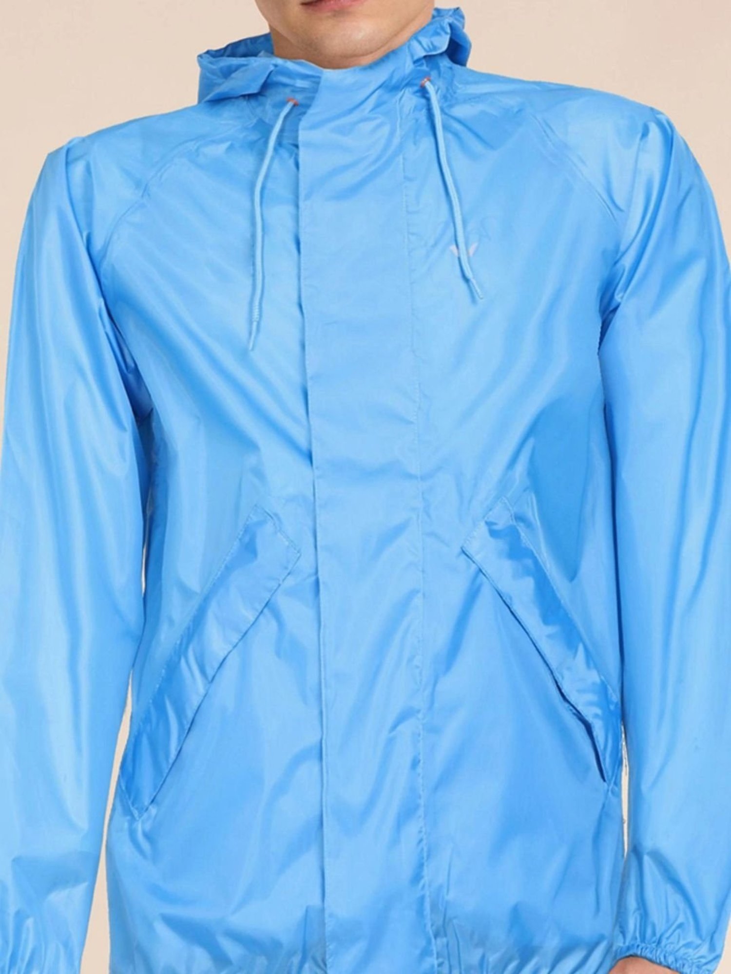 Wildcraft Light Blue & Navy Regular Fit Raincoat Set