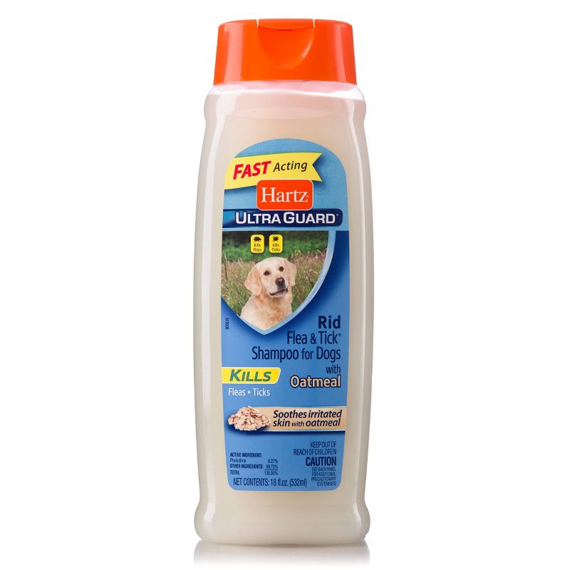 Hartz UltraGuard Rid Flea and Tick Shampoo for Dogs with Oatmeal - Rich Vanilla Fragrance - 18oz