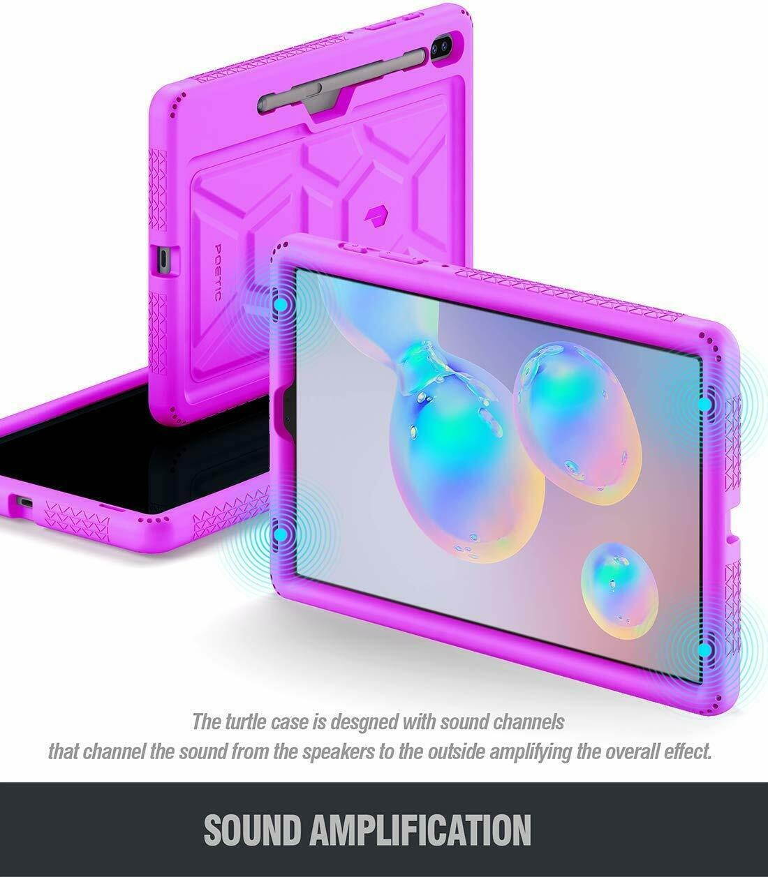 For Galaxy Tab S6 (2019) Tablet Case Silicone Cover w/ Drop Protection Purple