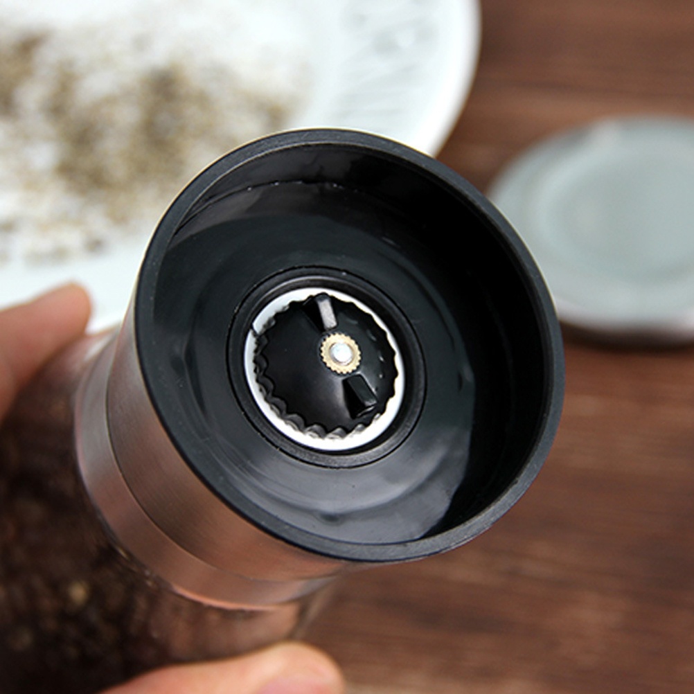 Stainless Steel Pepper Grinder Manual Grinding Bottle Kitchen Seasoning Bottle Box Salt Pepper Container