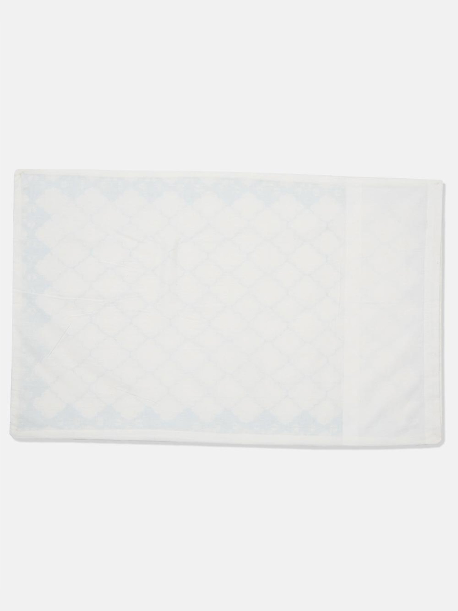 Fabindia Aqua Cotton 180 TC Single Bedsheet With Pillow Cover