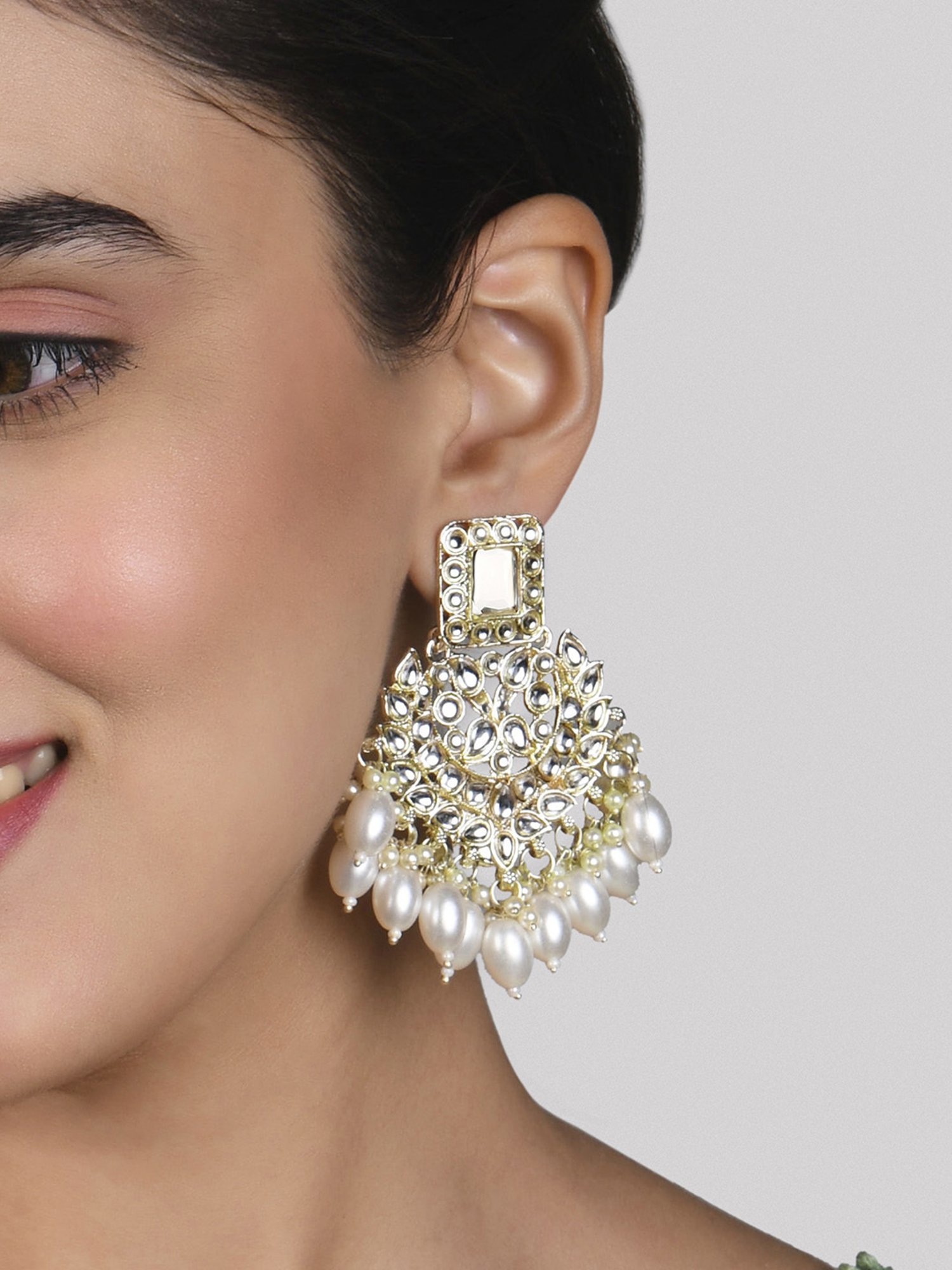 Fida Pearl White Dangler Earrings