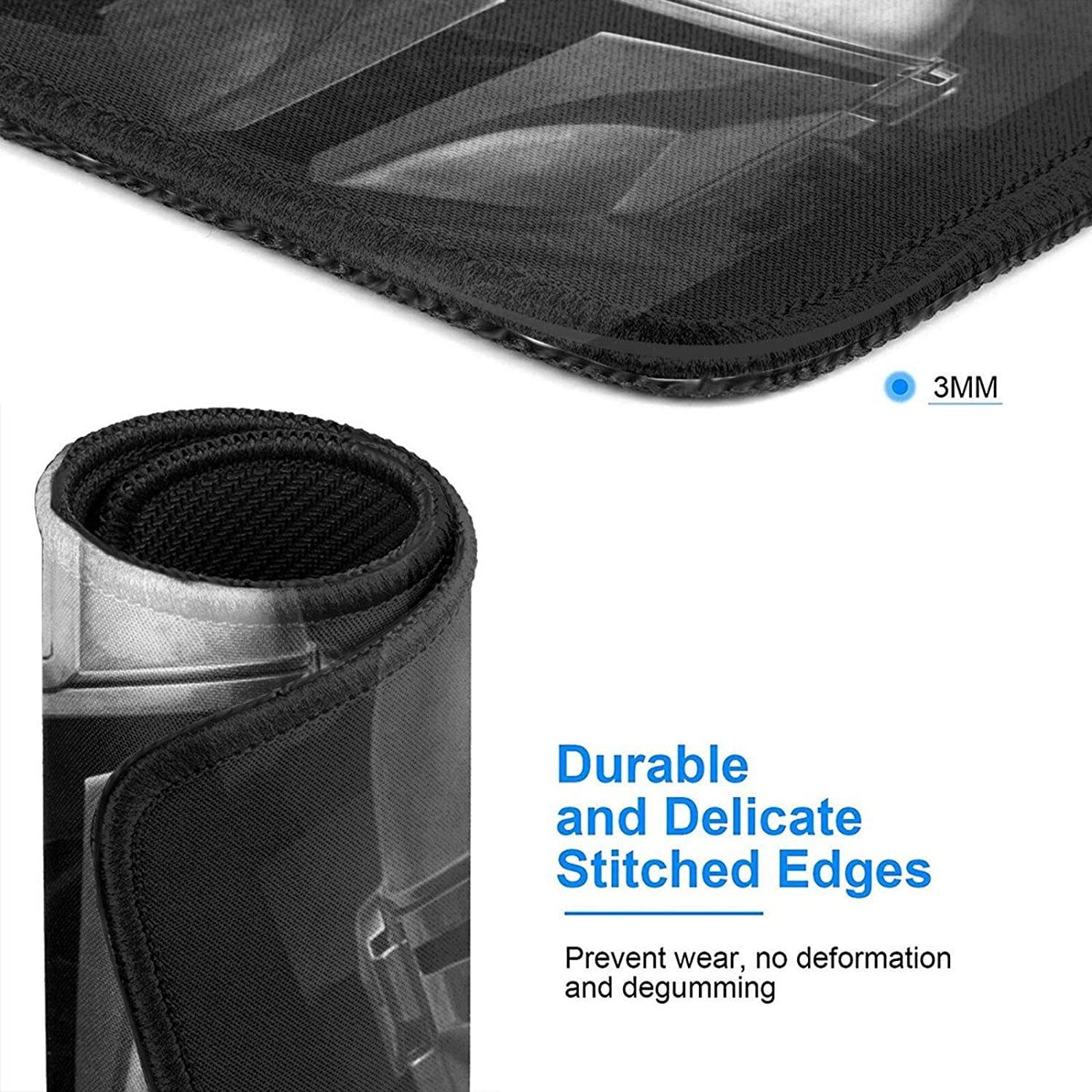 ISWOHJzzz The Mandalorian Polyester Rubber Bottom Mouse pad,Mouse pad with Stitched Edges,Suitable for Computers,laptops and Offices 7 x 8.6 in