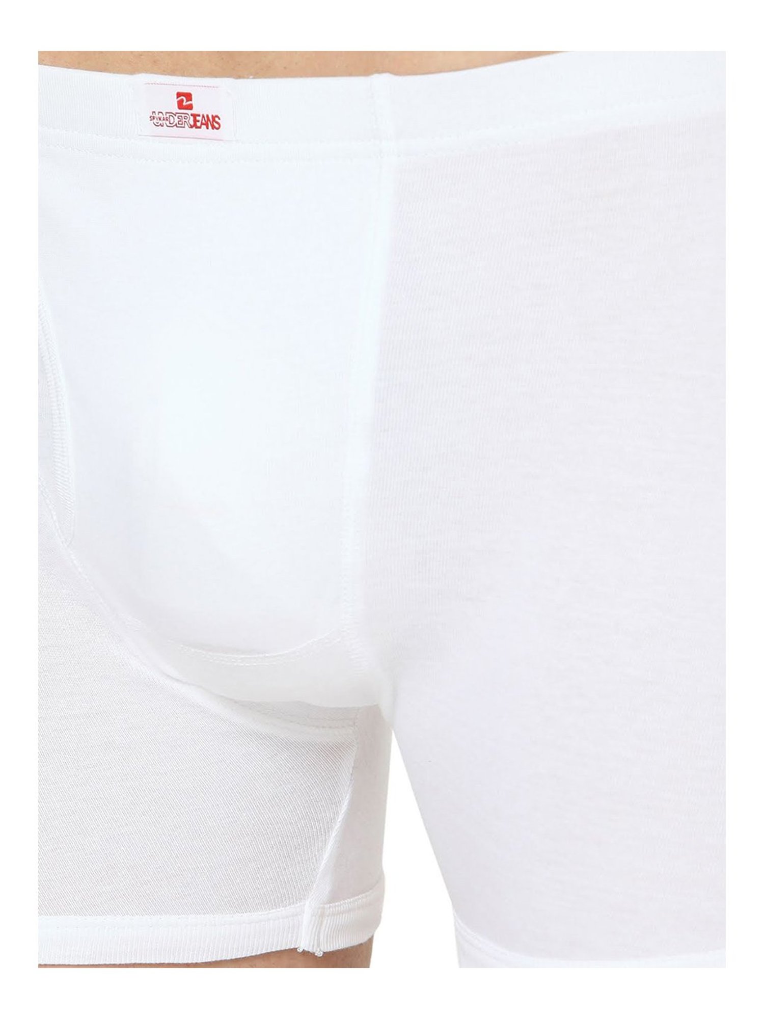 UnderJeans by Spykar White Trunks - Pack of 2