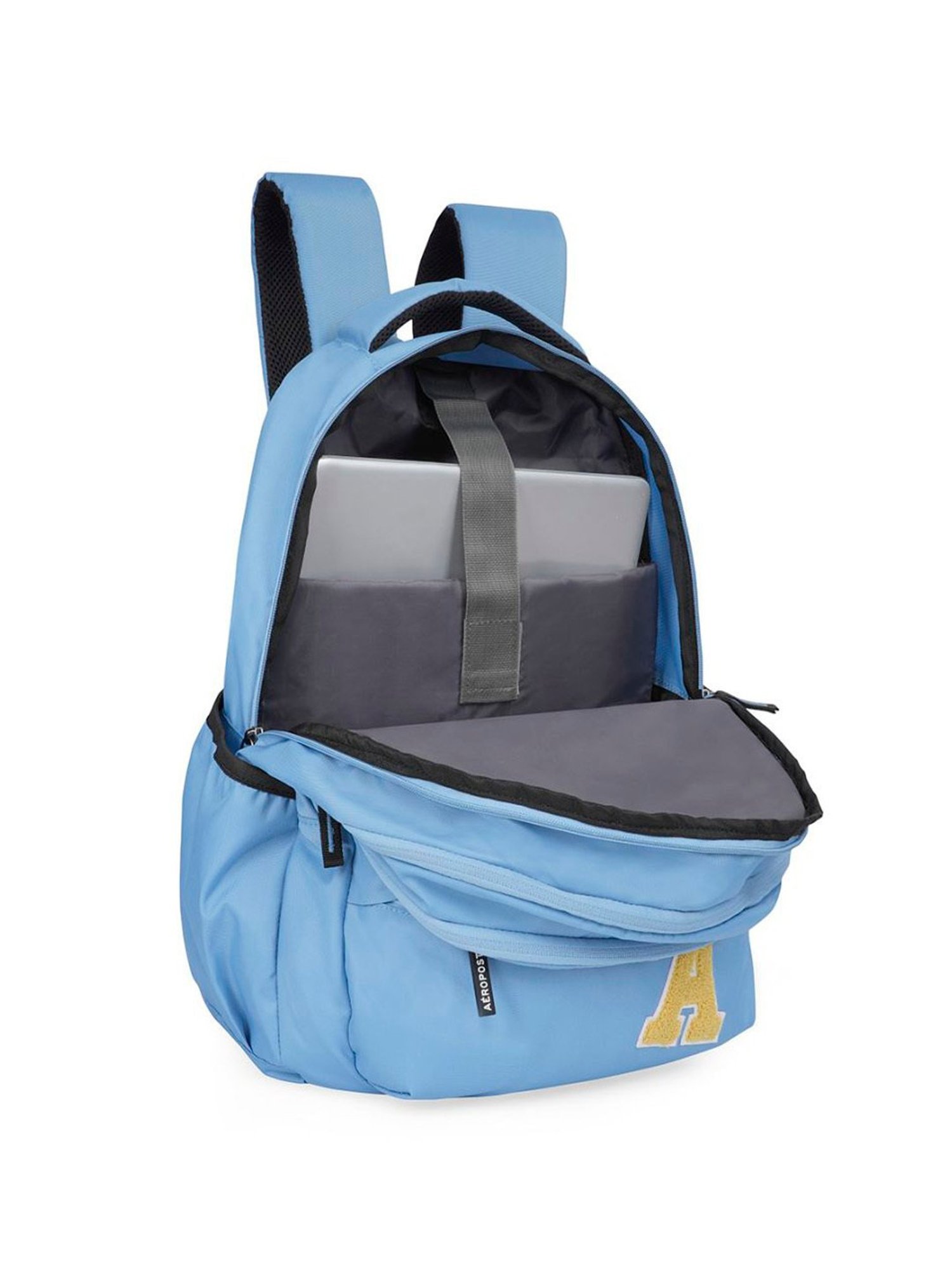 Aeropostale Marlin Light Blue Polyester Printed Laptop Backpack - 23 Ltrs