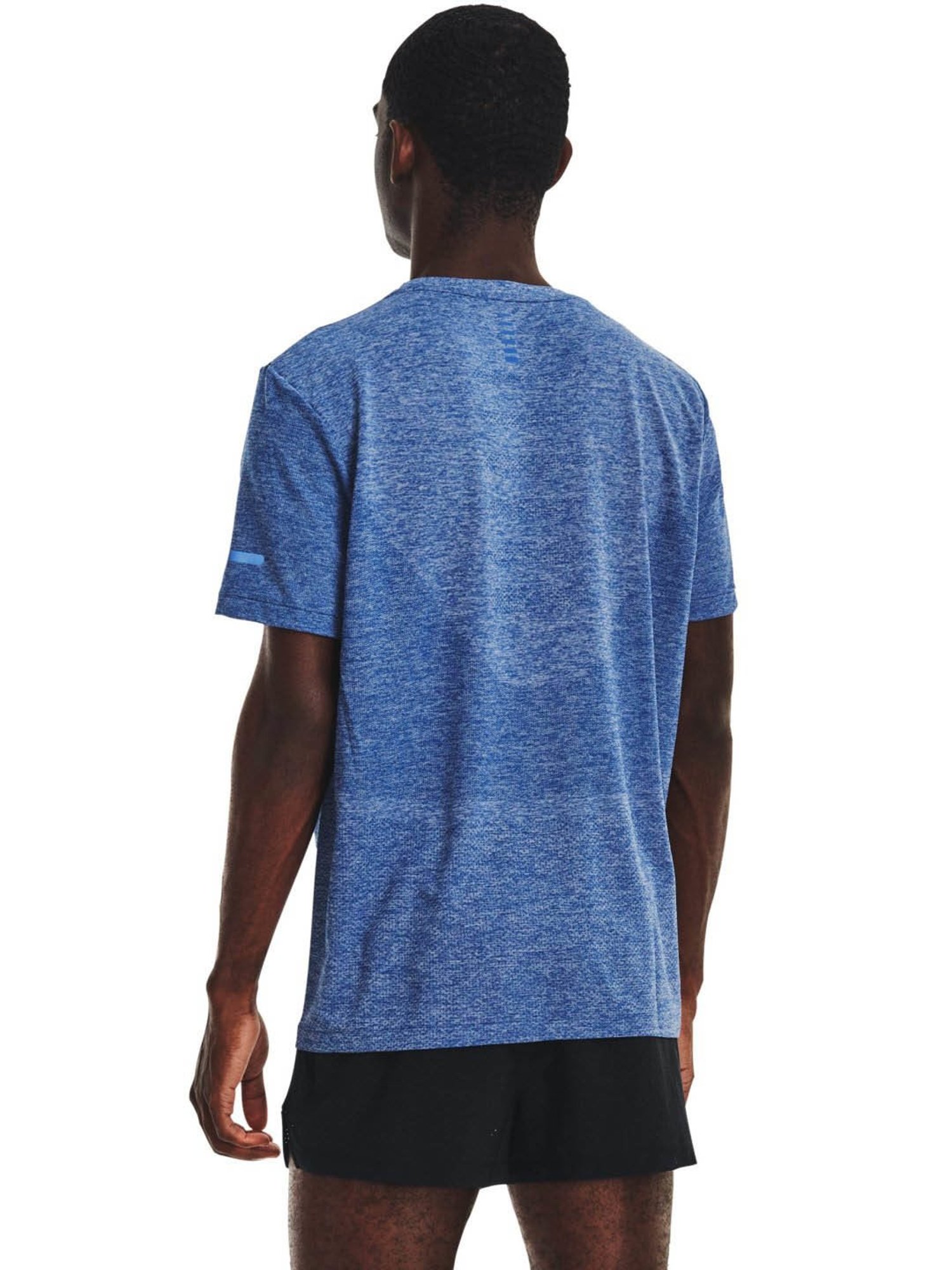 Under Armour Blue Slim Fit Texture Sports T-Shirt
