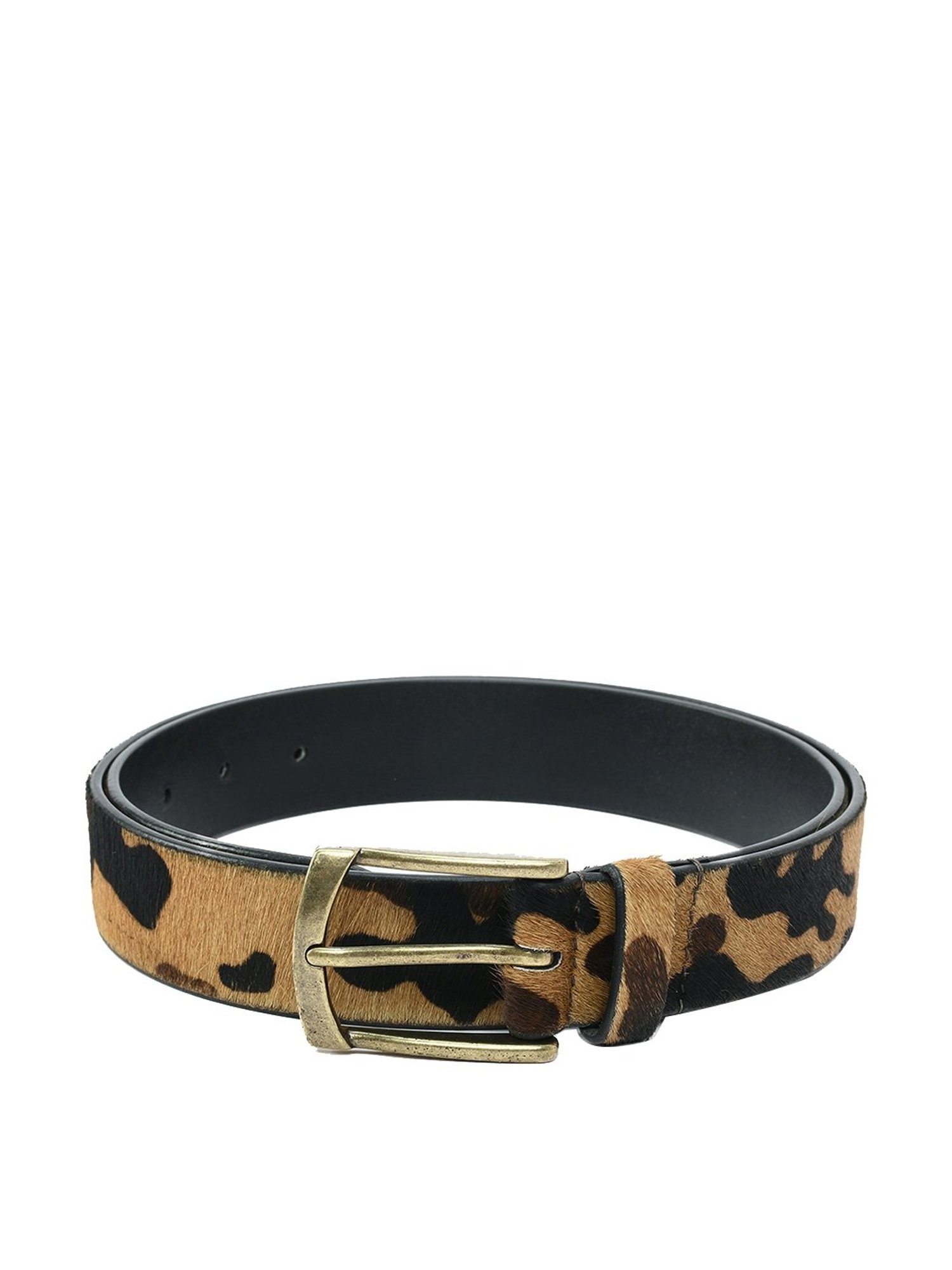 Aditi Wasan Brown & Black Leather Waist Belt for Women