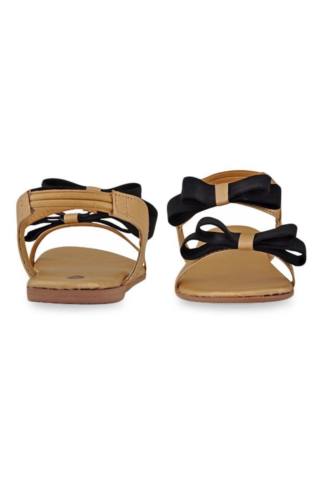 Beanz Kids Fendi Golden & Black Sling Back Sandals