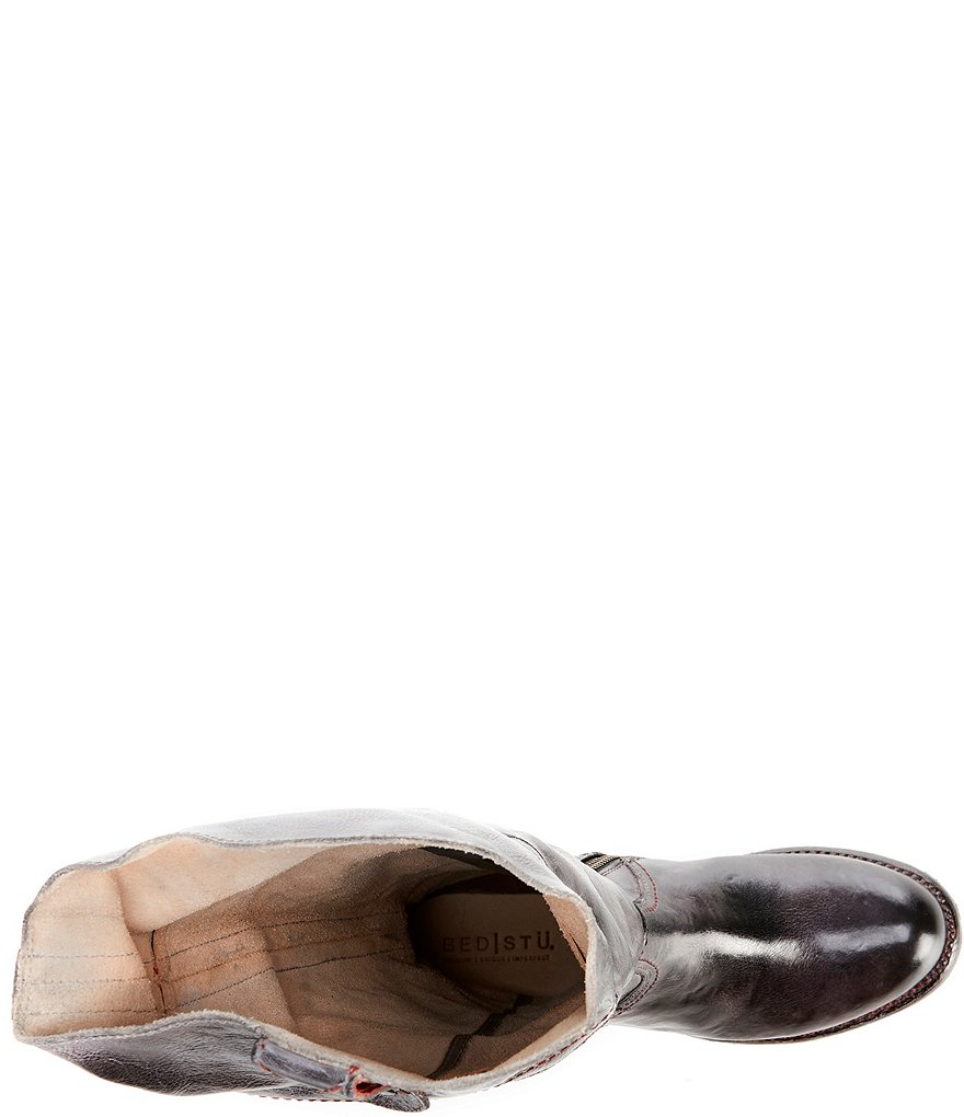 Bed Stu Jacqueline Leather Tall Block Heel Boots