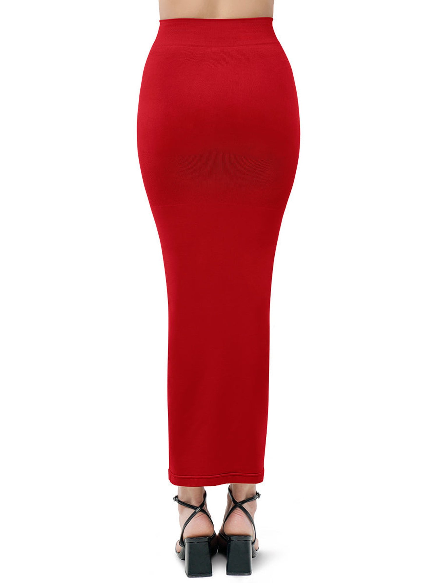 Amante Red Plain Saree Shapewear