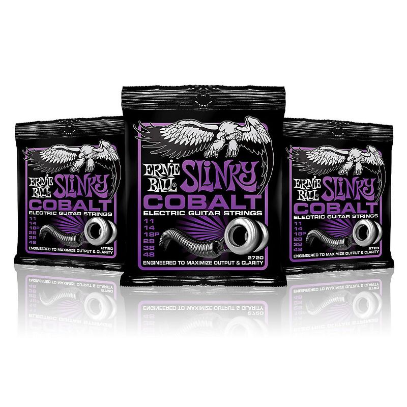 Ernie Ball 2720 Cobalt Power Slinky Electric Guitar Strings - 3 Pack
