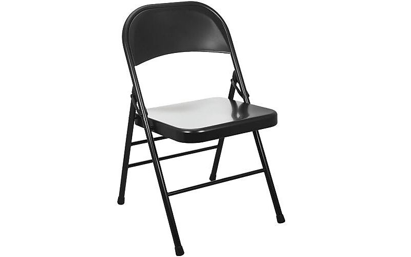 Advantage Black Metal Folding Chair (EDPI903M-BLK) 