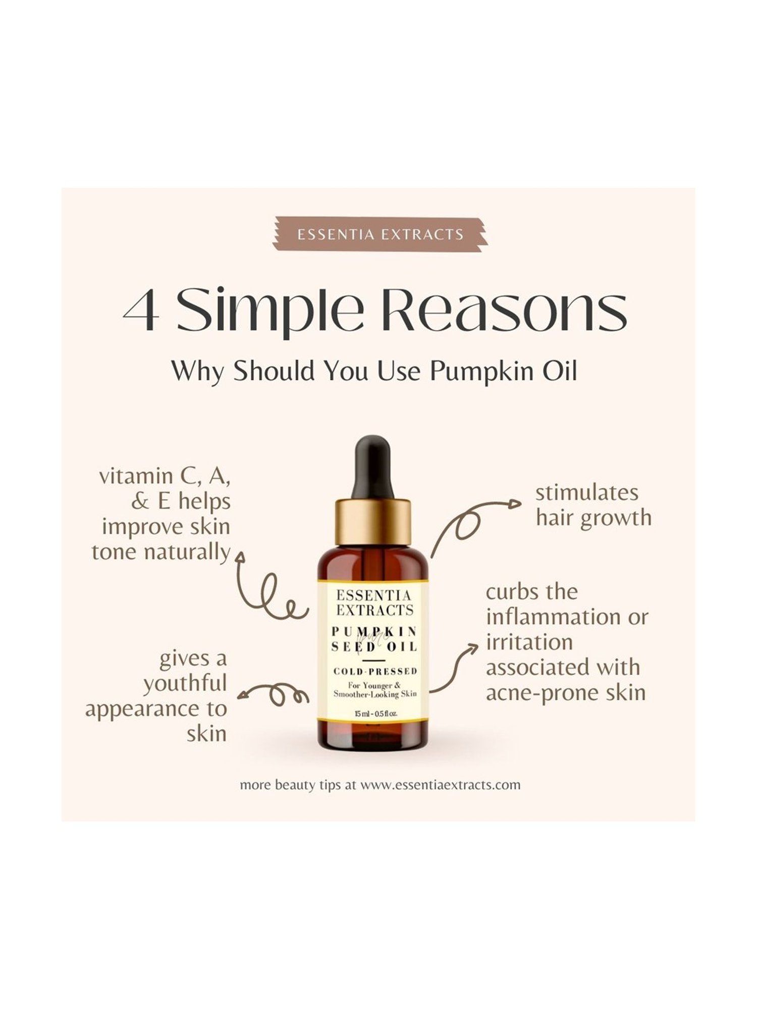 Essentia Extracts Cold-pressed Pumpkin Seed Oil (Pack of 2) - 30 ml