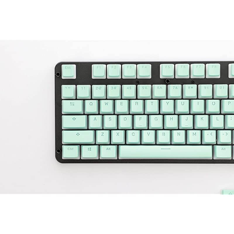 108 Double Shot PBT Pudding Keycaps Keyset for Mechanical Gaming Keyboard MX Switches (Cyan)