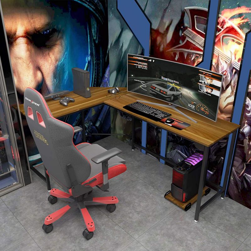 RESPAWN 3000 Gaming Computer Desk - Ergonomic Height Adjustable Gaming Desk, in Blue (RSP-3000-BLU)