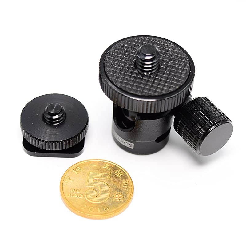 14 Mini BallHead amp Hot Shoe Mount Adapter For Camera Video Light Tripod Monopod 14 Ball head