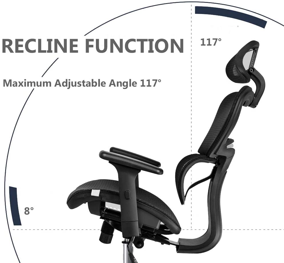 Gaming Chair, Racing Style Computer Desk Chair Padded Armrests Ergonomic Lumbar Support Adjustable Height