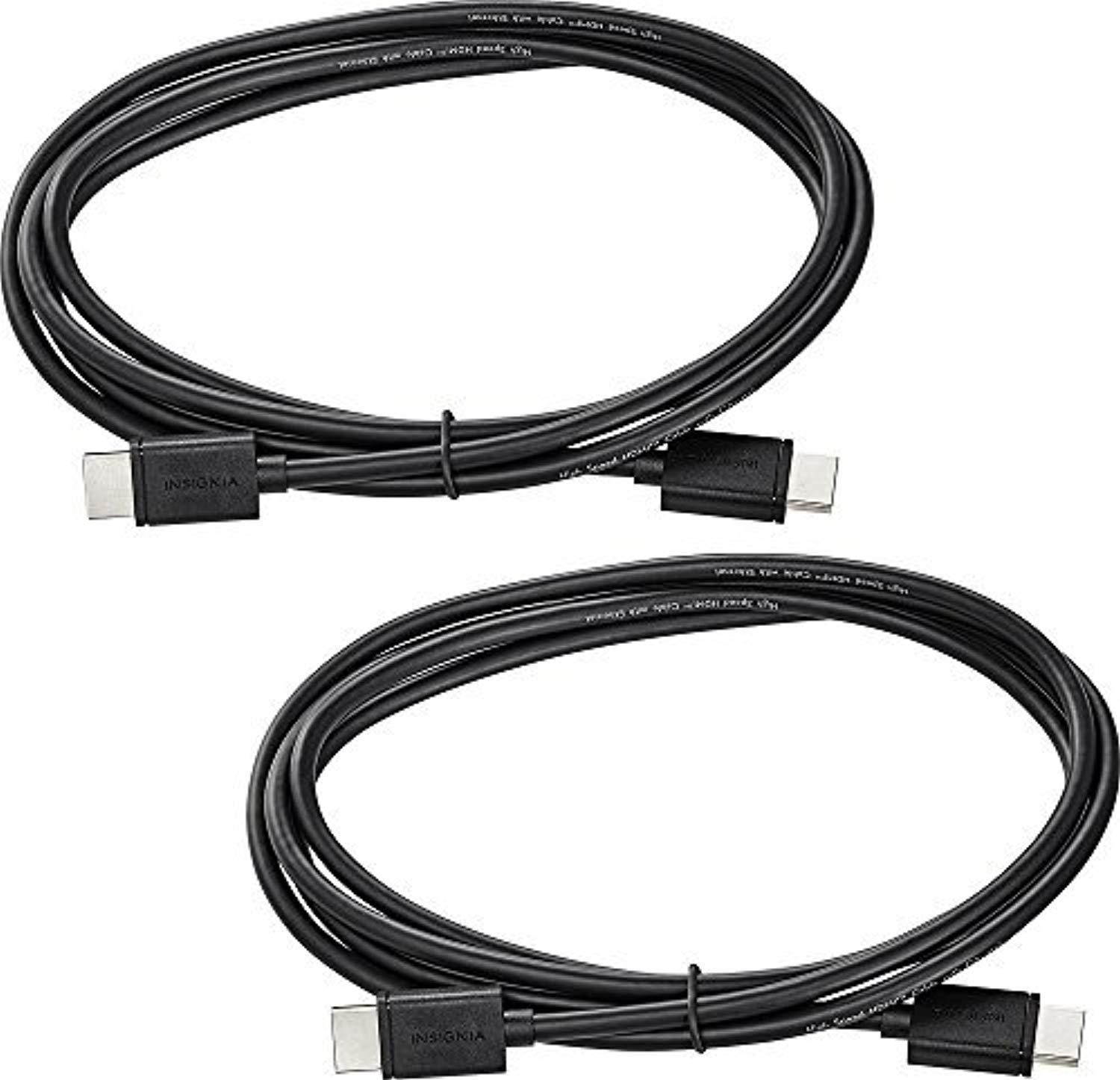 Insignia - 6' 4K UltraHD HDMI Cable (2-pack) - Black NS-HG06572P
