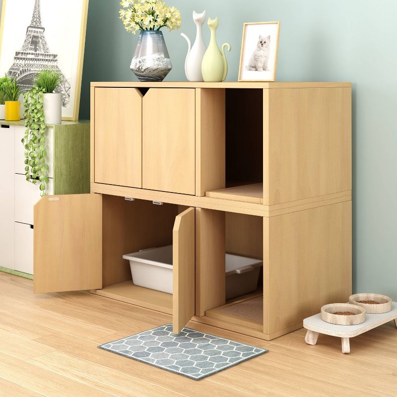 K&H Pet Products 3994 Thermo Outdoor Water Resistant Safe Escape Heated Kitty House with 2 Door Flaps For Feral and Outdoor Cats, Barn Red, Black