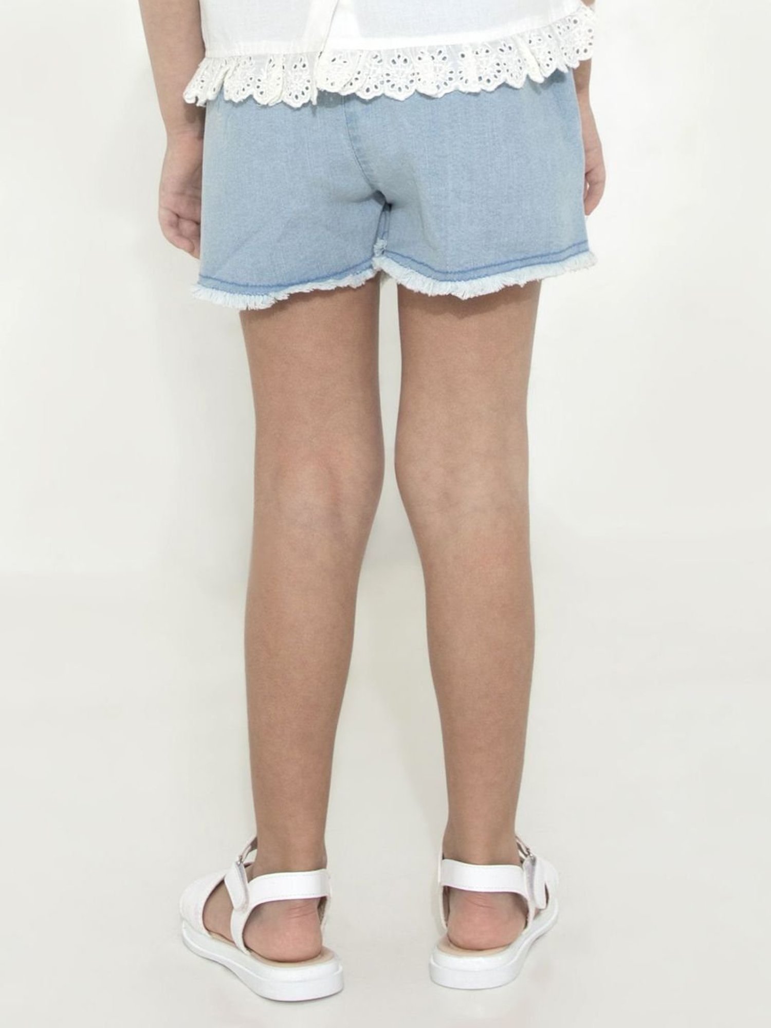 United Colors of Benetton Kids White Solid Shorts