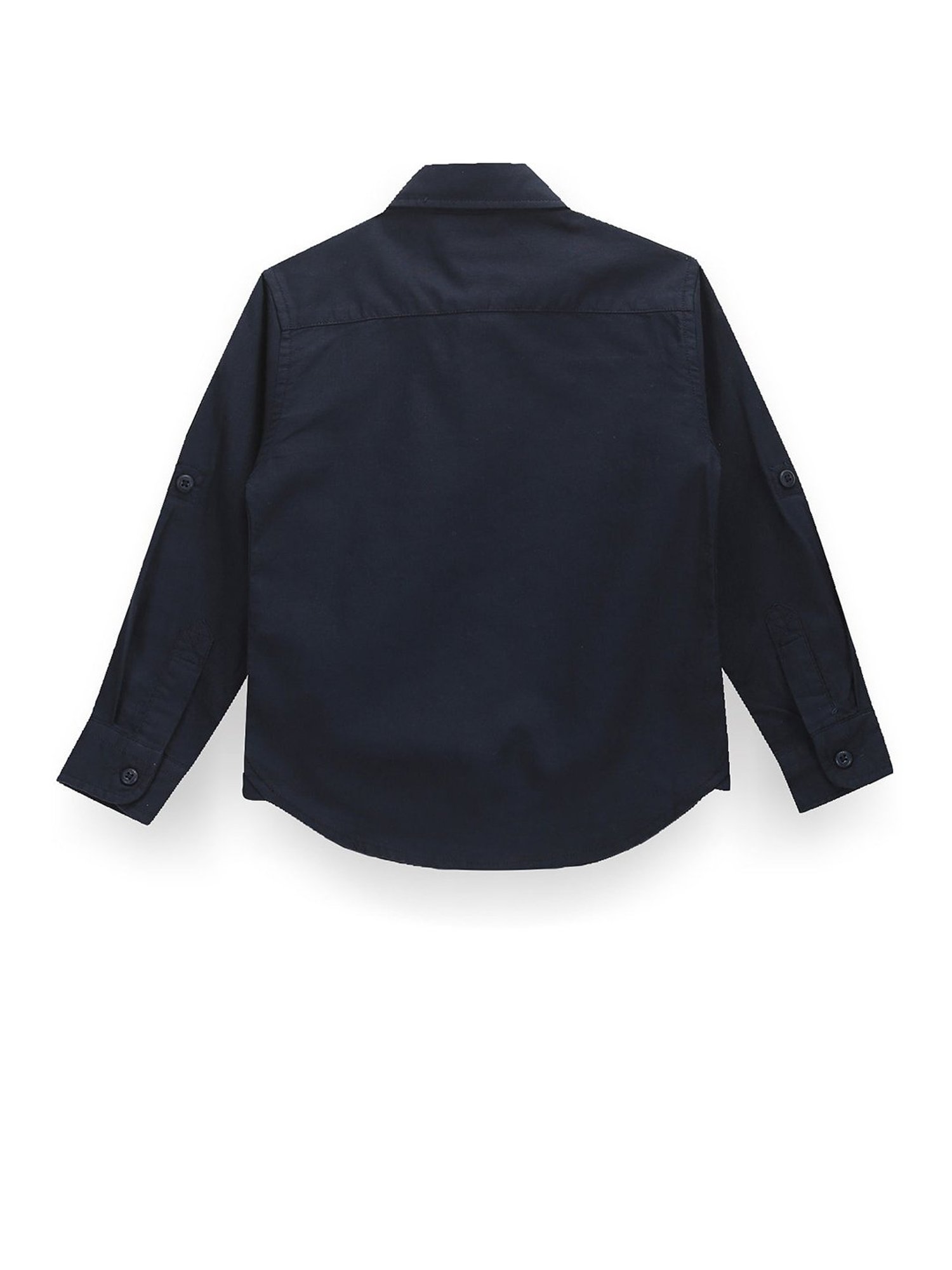 U.S. Polo Assn. Kids Navy Solid Full Sleeves Shirt
