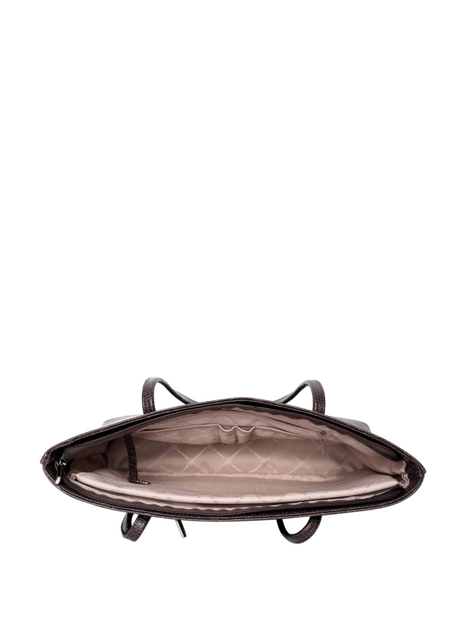 Lino Perros Brown Textured Large Tote Handbag