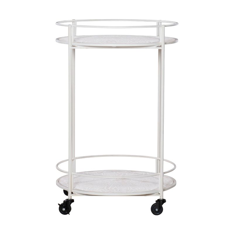 Flash Furniture Castleberry Rustic Wood Grain and Iron Kitchen Serving and Bar Cart