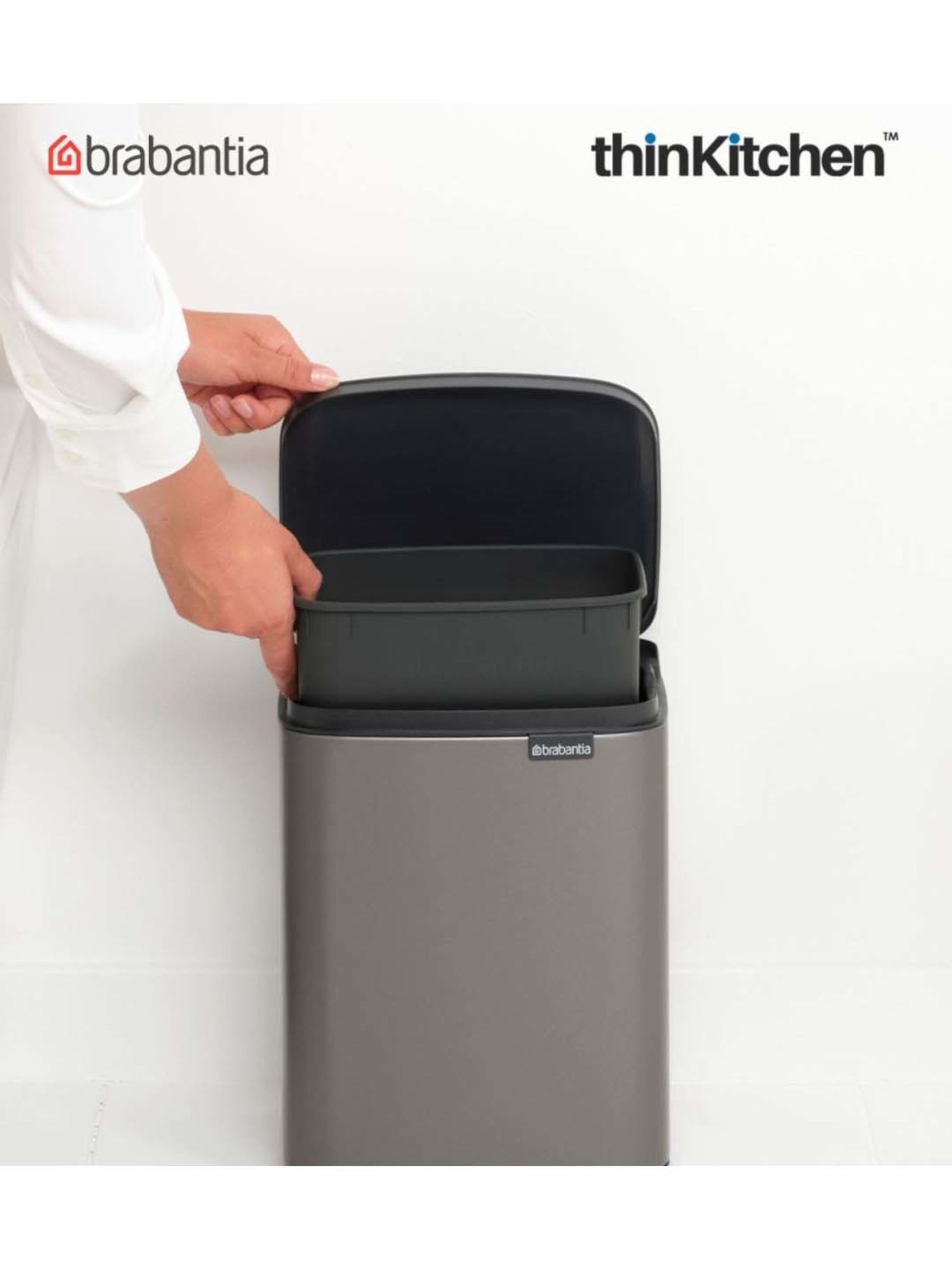 Brabantia Green Plastic Sort & Go Waste Bin (3 L)