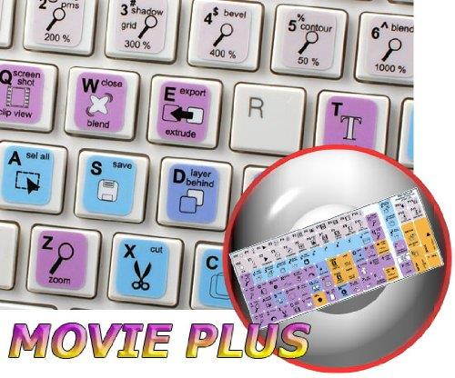 MOVIEPLUS KEYBOARD DECALS SHORTCUTS