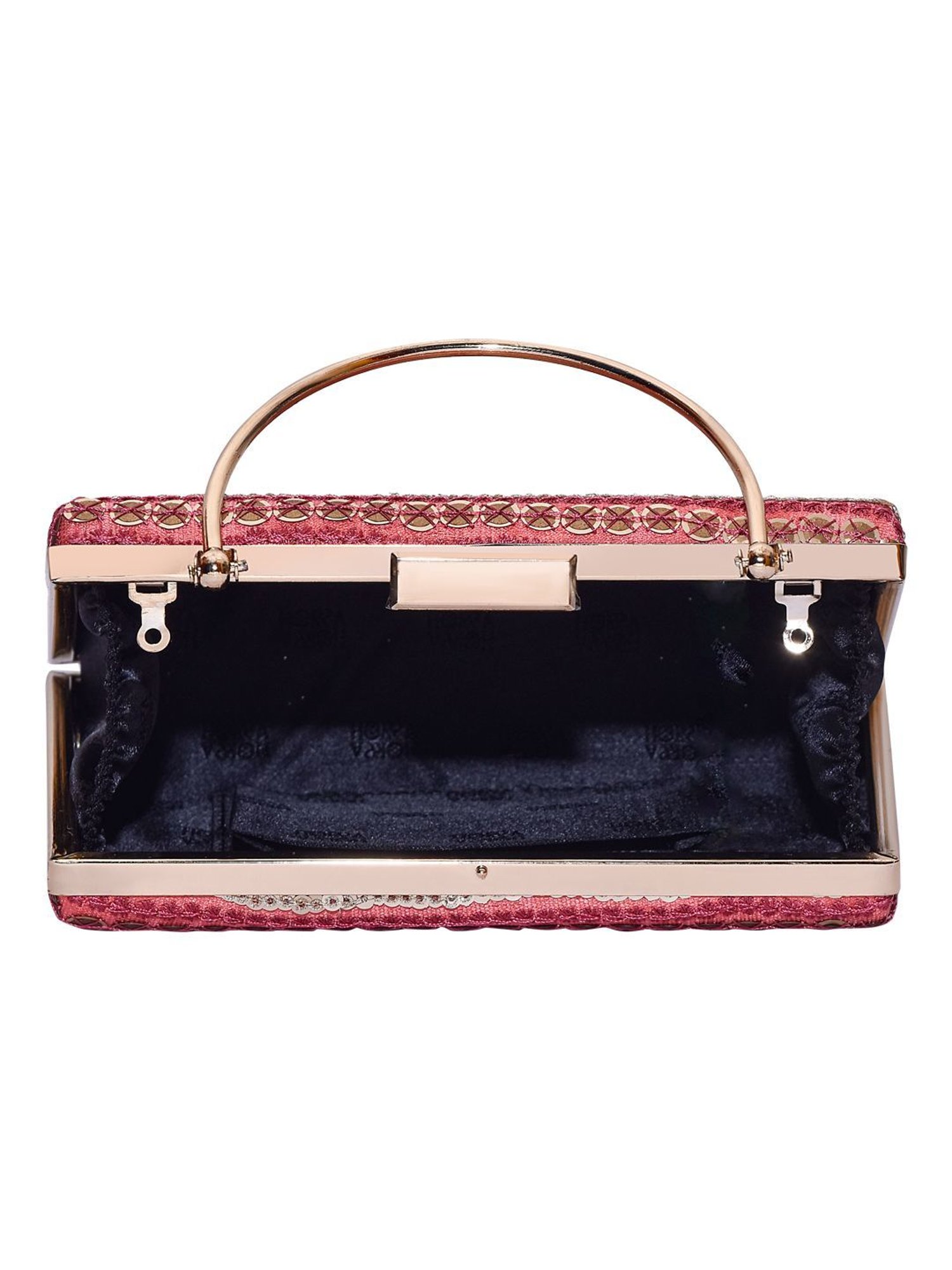 Horra Dark Pink Embellished Clutch