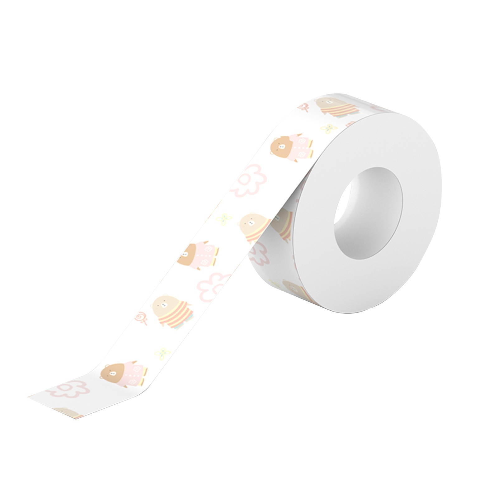 PeriPage 1 Roll Adhesive Label Paper Cute Pattern Sticky Tape Thermal Printing Paper Name Price Barcode Sticker Home Office Organization Waterproof Oil-proof Tear-Resistant for PeriPage L1 Mini Pocket