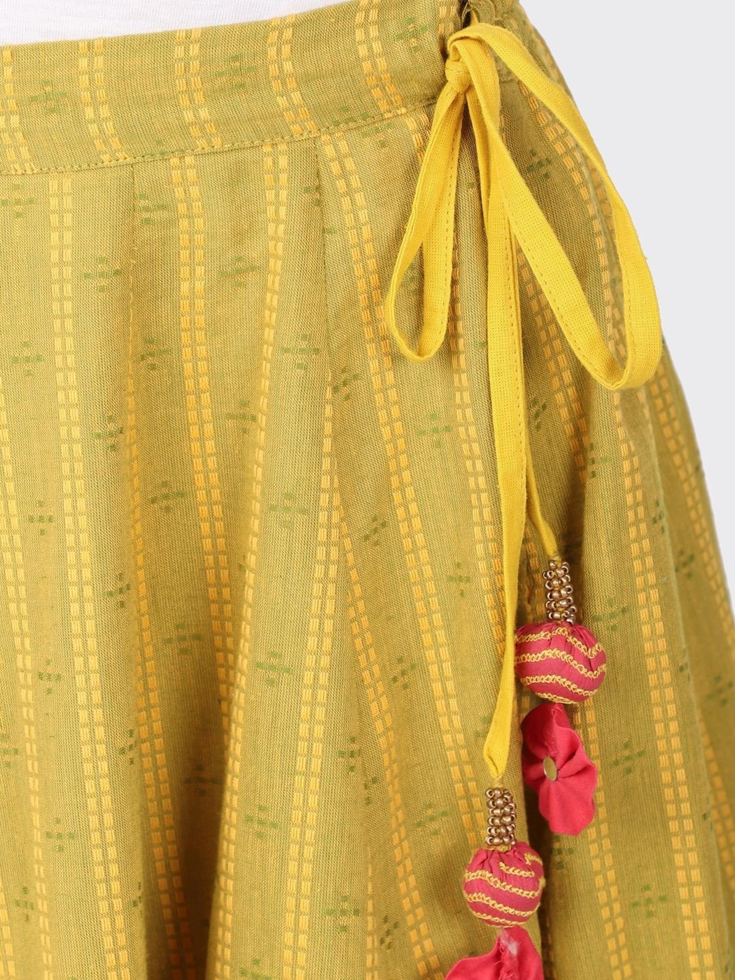 A Little Fable Kids Blue Printed Lehenga with Choli & Dupatta