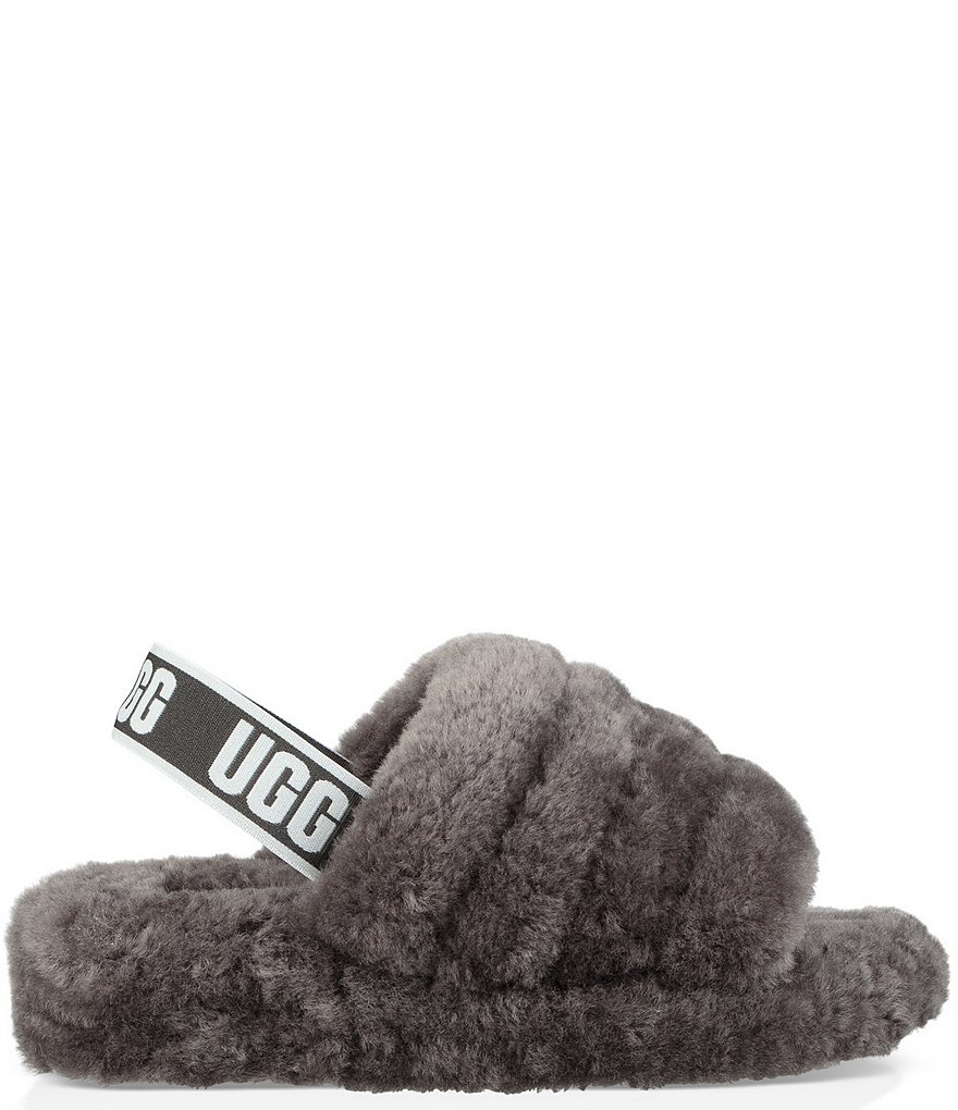 UGG&reg; Logo Fluff Yeah Fur Slides