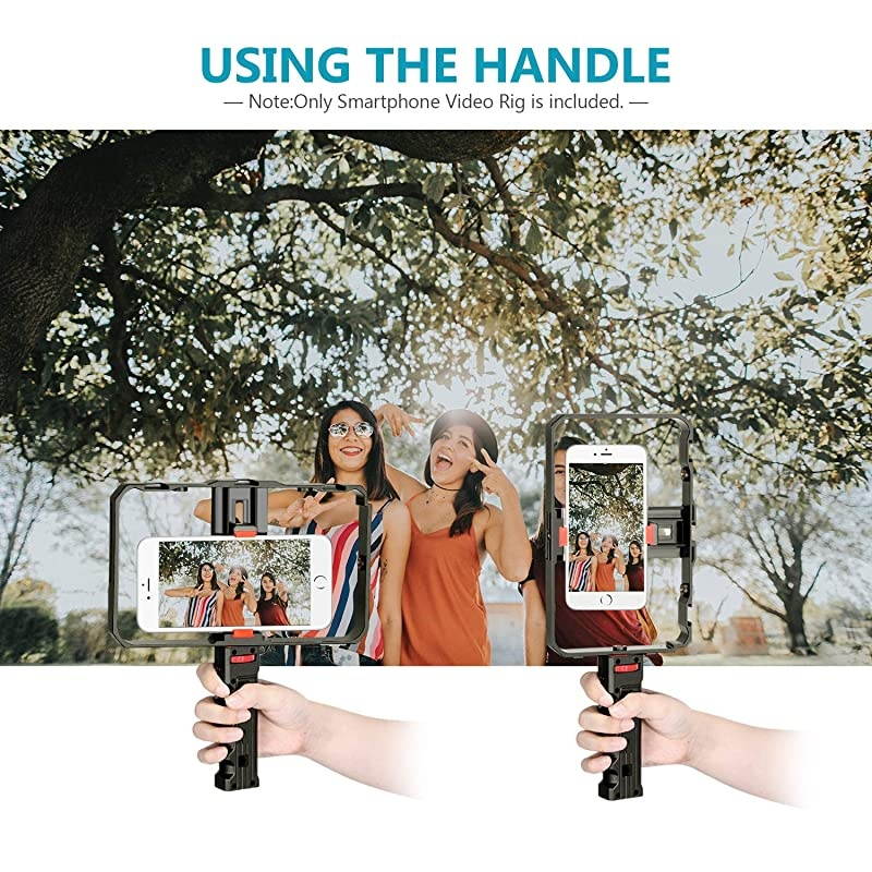 Plastic U Rig Smartphone Video Rig, Filmmaking Cage, Phone Video Stabilizer Grip Tripod Mount for Videomaker Film-Maker Video-grapher for iPhone X Xs XS Max XR X HUAWEI Samsung