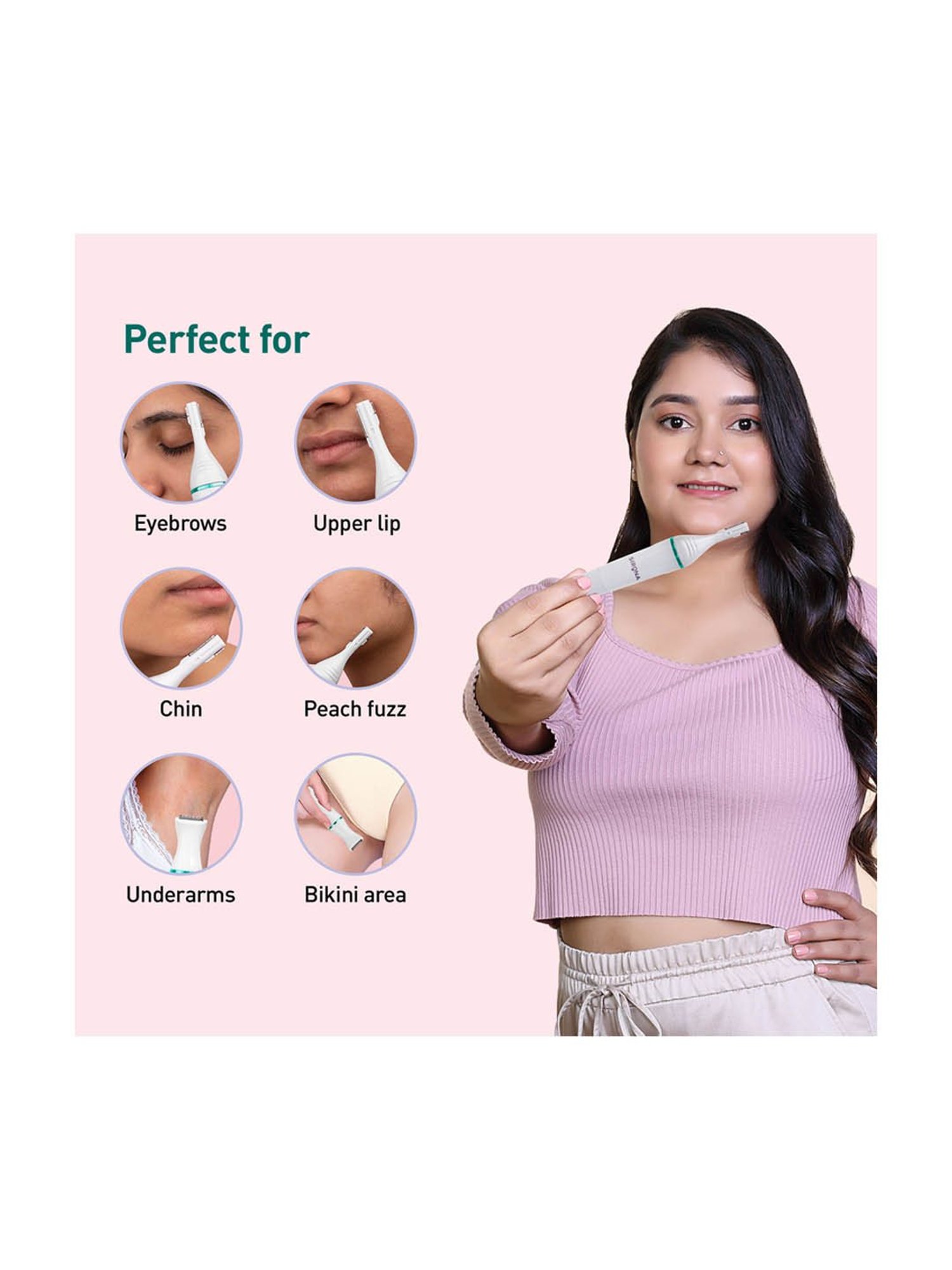 Bronson Professional Sweet Touch Sensitive Electric Bikini & Eyebrow Trimmer for Women