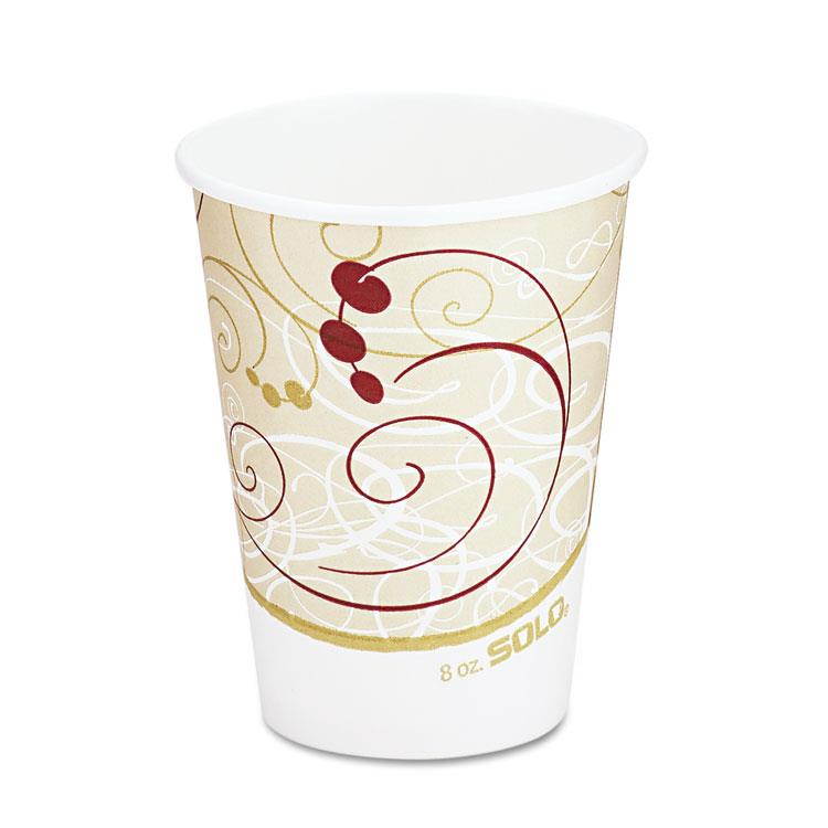 - 378SI - Bistro Design Hot Drink Cups, Paper, 8oz, Maroon, 50/Bag, 20 Bags/Carton