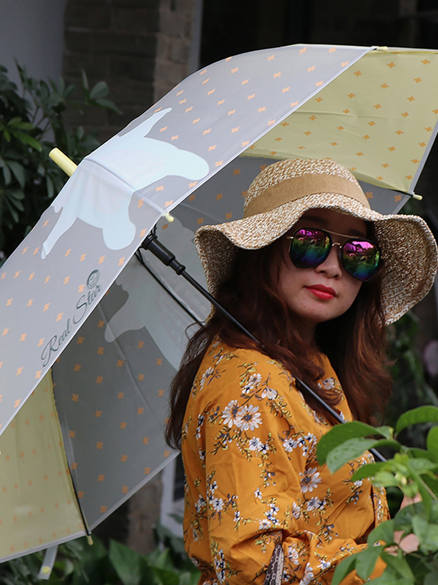 Little Surprise Box LLP Yellow Polyester Kids Umbrella