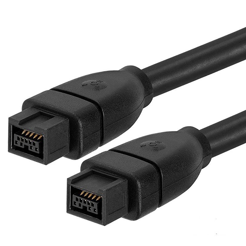 Firewire Premium Durable Cable 800 IEEE1394B 9 Pin to 9 Pin Male to Male 6 Ft 18m Black