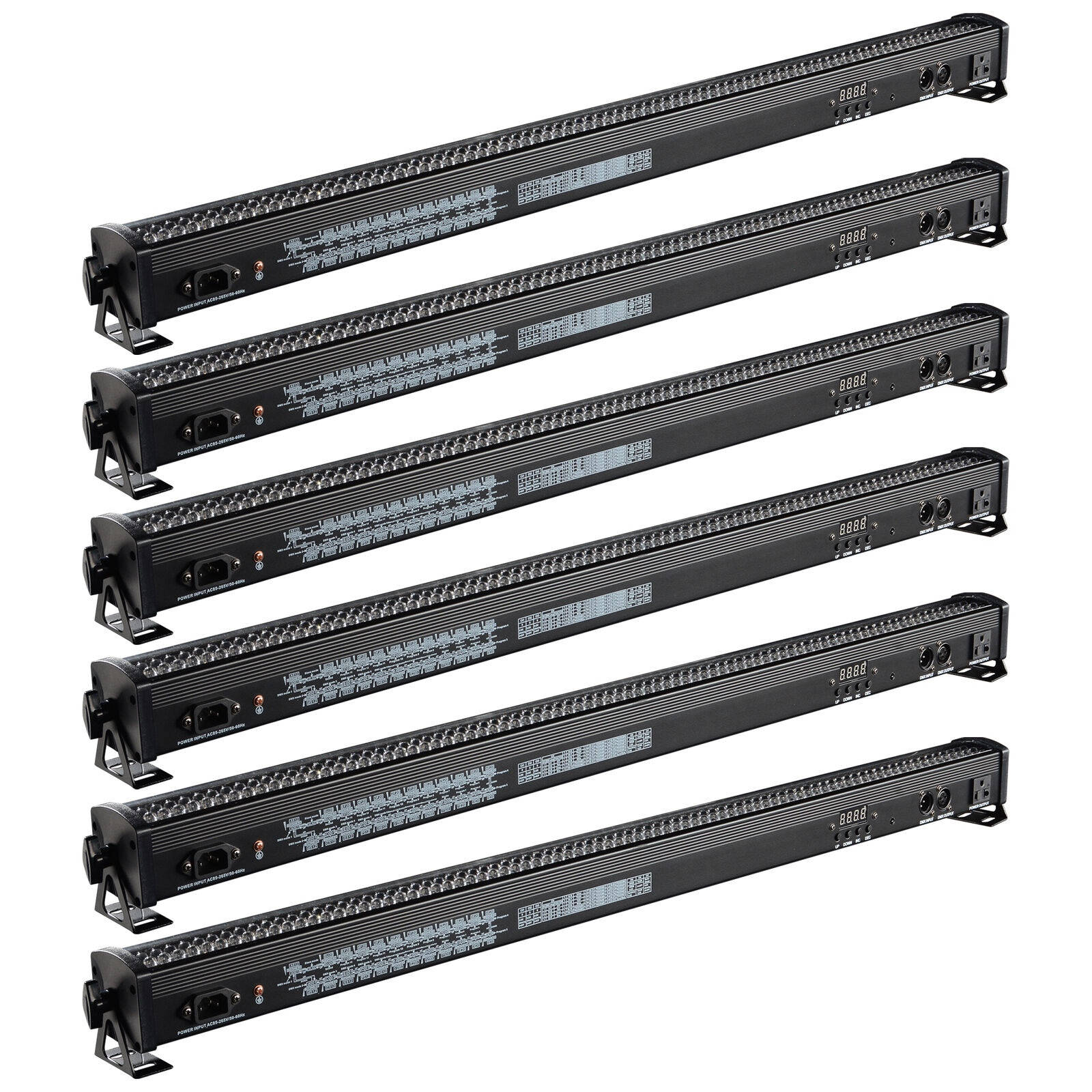 6PCS 252 LED RGB Wall Wash Bar Light DMX512 DJ Party Disco Stage Show Display