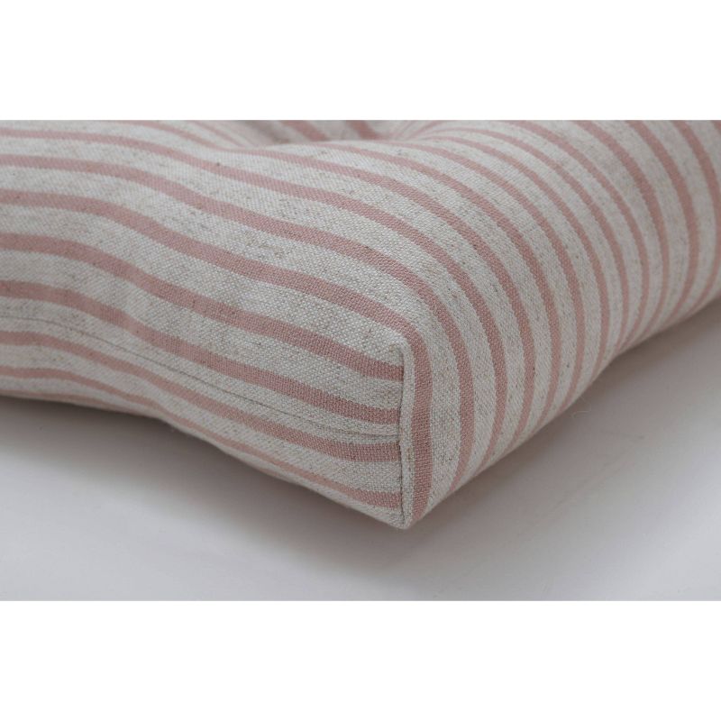 Set of 2 Harlow Stripe Blush Reversible Chair Pad - Pillow Perfect