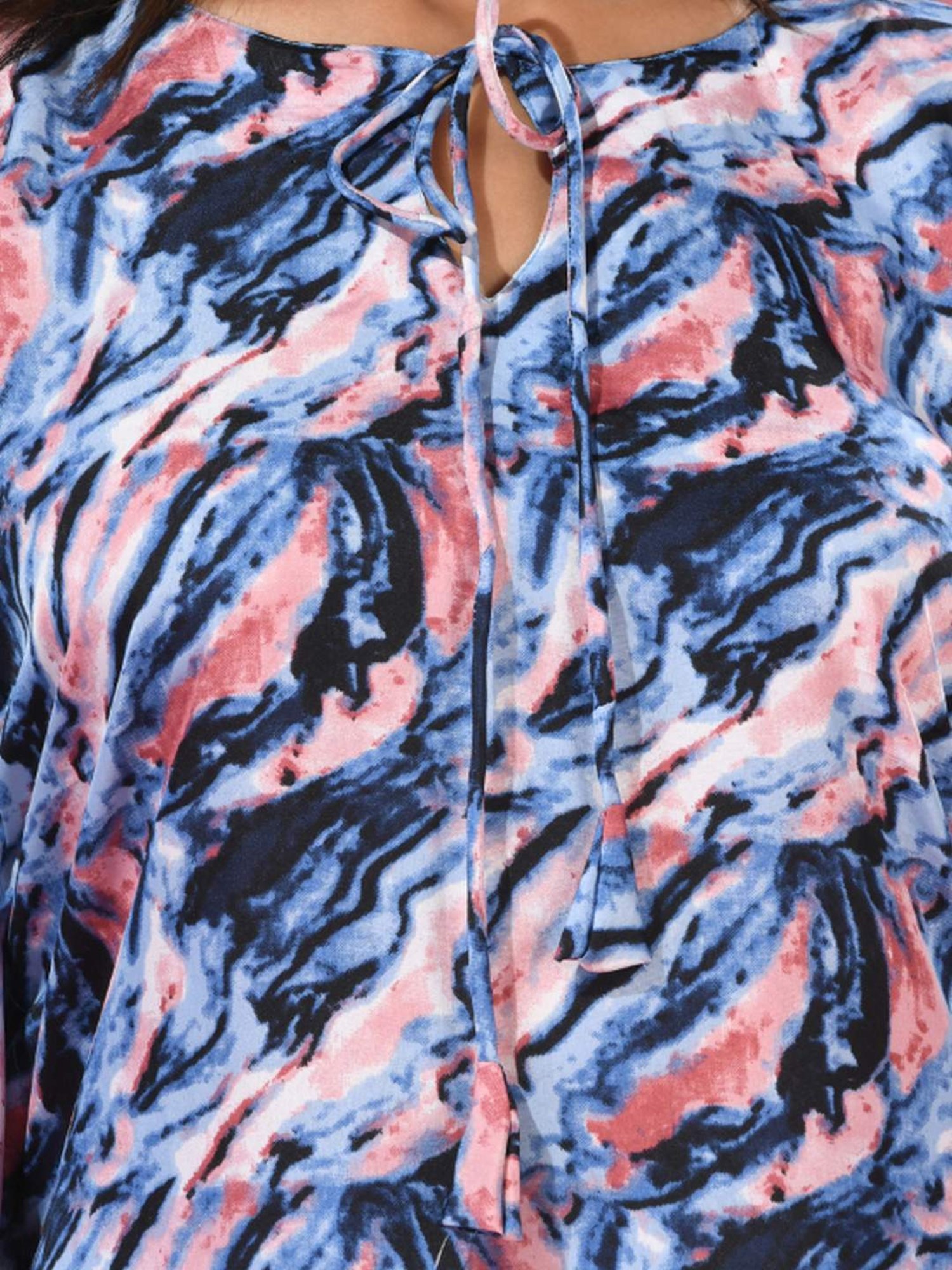 CHARUKRITI Blue Printed Kaftan Pant Set