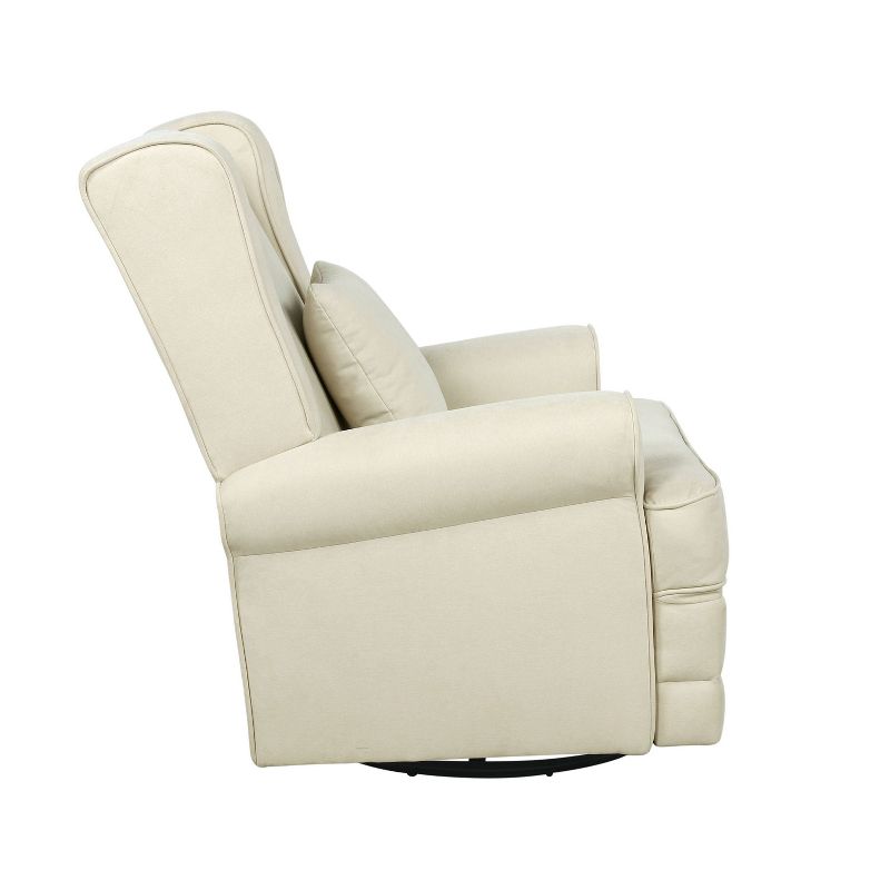 Evolur Green Bay Upholstered Wingback Swivel Glider